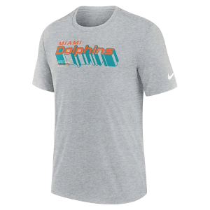 Miami Dolphins Nike 2025 Logo T-Shirt 2XLarge Dark Grey Heather