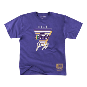 Utah Jazz Final Seconds Mitchell and Ness T-Shirt 2XLarge Purple