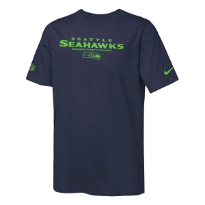 Kids' Seattle Seahawks Nike 2025 Team Issue T-Shirt Small Navy