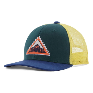 Kids' Patagonia Driftways Patch Trucker Snapback Hat One Size Green/Yellow/Navy