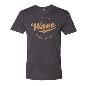Iowa Hawkeyes Iowa Wave Original Wave T-Shirt 2XLarge Black