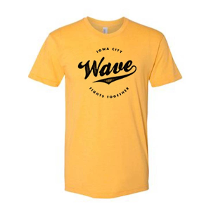 Iowa Hawkeyes Iowa Wave Original Wave T-Shirt Large Gold