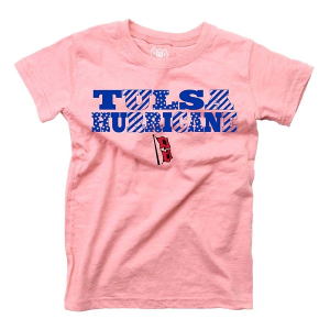 Tulsa Golden Hurricanes Wes and Willy Girls' Basic Logo Kids' T-Shirt Small Pink