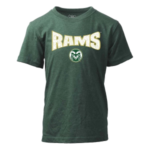 Colorado State Rams Wes and Willy Basic Logo Kids' T-Shirt XLarge Dark Green