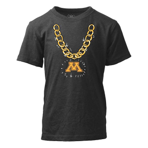 Minnesota Golden Gophers Wes and Willy Chains Kids' T-Shirt Medium Black