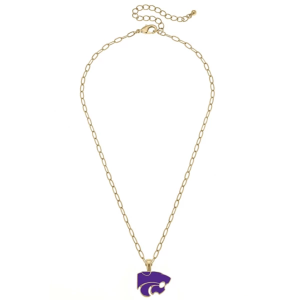 Canvas Style Kansas State Wildcats Enamel Pendant Necklace