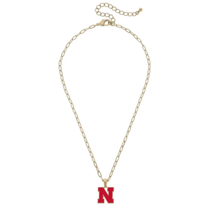 Canvas Style Nebraska Huskers Enamel Pendant Necklace