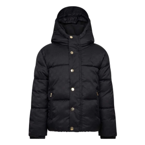 Boys' Jordan 23 Jacquard Fill Puffer Jacket 6 Black