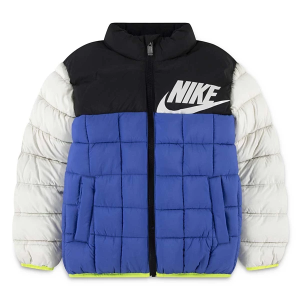 Kids' Nike Colorblocked Quilted Futura Puffer Jacket 7 Met Blue