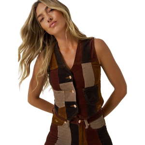 Women's Wrangler X Lainey Wilson Patchwork Vest XLarge Corduroy