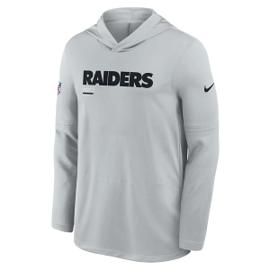 Las Vegas Raiders Nike 2025 Sideline Lighweight Hoodie 3XLarge Silver