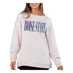 Boise State Broncos Chicka-D Women's Crew Small Natural