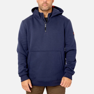 Men's BRUNT The Shevlin 1/4 Zip Pullover Small Navy