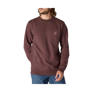 Men's Carhartt Midweight Garment Dye French Terry Pocket Work Crewneck Sweatshirt 2XLarge Dark Sepia
