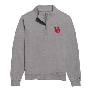 Utah Utes League Collegiate All Day 1/4 Zip Large Light Grey