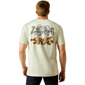 Men's Ariat Drinking Buddies T-Shirt Small Oatmeal Heather