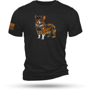 Men's Nine Line Corgi T-Shirt 2XLarge Charcoal