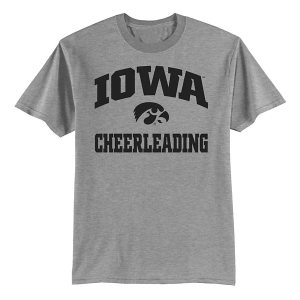 Iowa Hawkeyes Rah-Rah Cheerleading T-Shirt Medium SPT Grey Heather