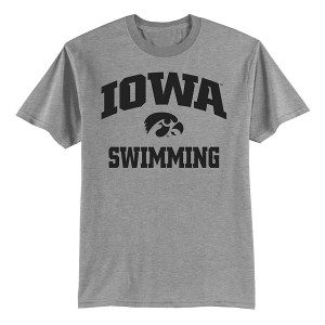 Iowa Hawkeyes Rah-Rah Swimming T-Shirt Large SPT Grey Heather