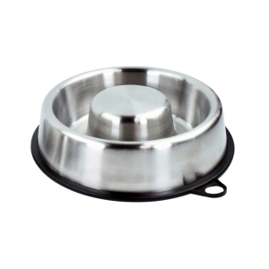 Companion Gear Stainless Steel Slow Feeder Dog Bowl