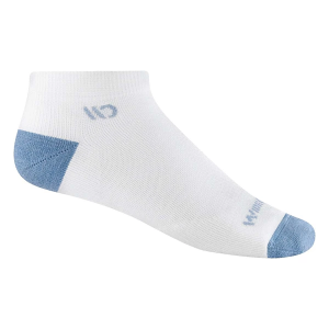 Women's Wide Open Solid Cushioned No Show Hiking Socks Small White