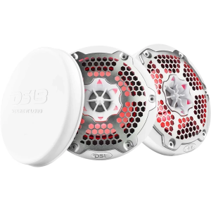 DS18 NXL 6.5" 2-Way Coaxial Marine Speaker With LED RGB Lights with Detachable Grille