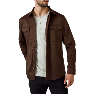 Men's 7 Diamonds Country Road Long Sleeve Button Up Shirt XLarge Cacao