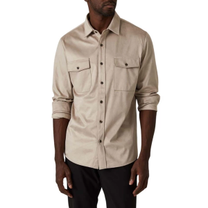 Men's 7 Diamonds Country Road Long Sleeve Button Up Shirt XLarge Taupe