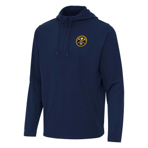 Denver Nuggets Antigua Connected Hooded 1/4 Zip Medium Navy Multi