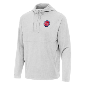 Detroit Pistons Antigua Connected Hooded 1/4 Zip XLarge Grey Multi