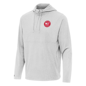 Atlanta Hawks Antigua Connected Hooded 1/4 Zip Medium Grey Multi