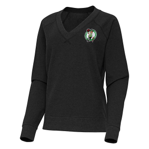 Women's Boston Celtics Varsity Antigua Long Sleeve T-Shirt Medium Black Heather