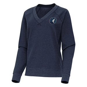 Women's Minnesota Timberwolves Varsity Antigua Long Sleeve T-Shirt Large Navy Heather