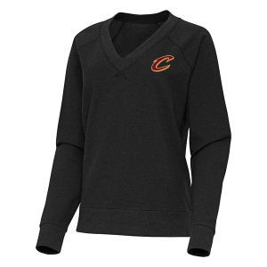 Women's Cleveland Cavaliers Varsity Antigua Long Sleeve T-Shirt Medium Black Heather