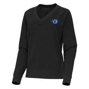 Women's Orlando Magic Varsity Antigua Long Sleeve T-Shirt Small Black Heather