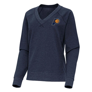 Women's Indiana Pacers Varsity Antigua Long Sleeve T-Shirt Large Navy Heather