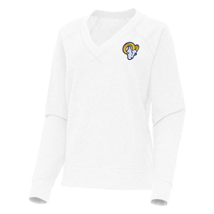 Women's Los Angeles Rams Antigua Varsity Long Sleeve Polo Medium White