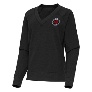 Women's Toronto Raptors Varsity Antigua Long Sleeve T-Shirt Large Black Heather