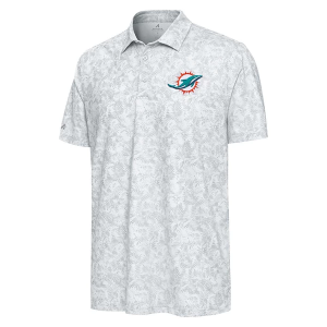 Miami Dolphins Antigua Lush Polo XLarge White