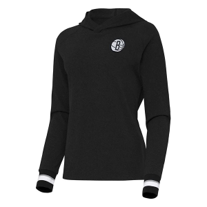 Women's Brooklyn Nets Antigua Trek Hoodie XLarge Black