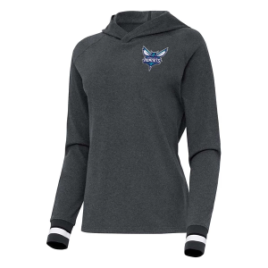 Women's Charlotte Hornets Antigua Trek Hoodie Small Charcoal Heather