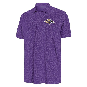 Baltimore Ravens Antigua Lush Polo Medium Dark Purple
