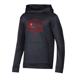 Wisconsin Badgers Under Armour Kids Hoodie XLarge Black