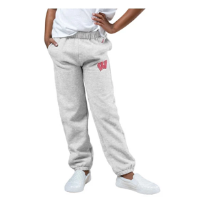Wisconsin Badgers League Collegiate Oxford Kids' Joggers Medium Grey Heather