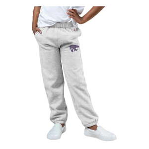Kansas State Wildcats League Collegiate Oxford Kids' Joggers Large Grey Heather