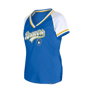 Women's Milwaukee Brewers Glitter T-Shirt XLarge Royal