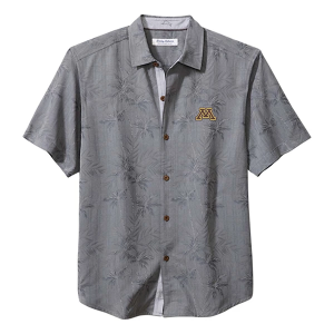 Minnesota Golden Gophers Tommy Bahama Point Palm Button Up 2XLarge Shadow