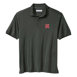 Nebraska Cornhuskers Tommy Bahama Bay Stripe Polo XLarge Cocoa