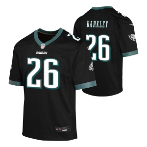 Philadelphia Eagles Saquon Barkley #26 Nike Alternate Kids' Jersey Small Black