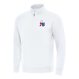 Philadelphia 76ers Antigua Victory 1/4 Zip Medium White